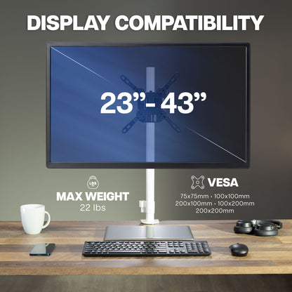 VESA Monitor Arm Pole Mount - 23" to 43" Screens