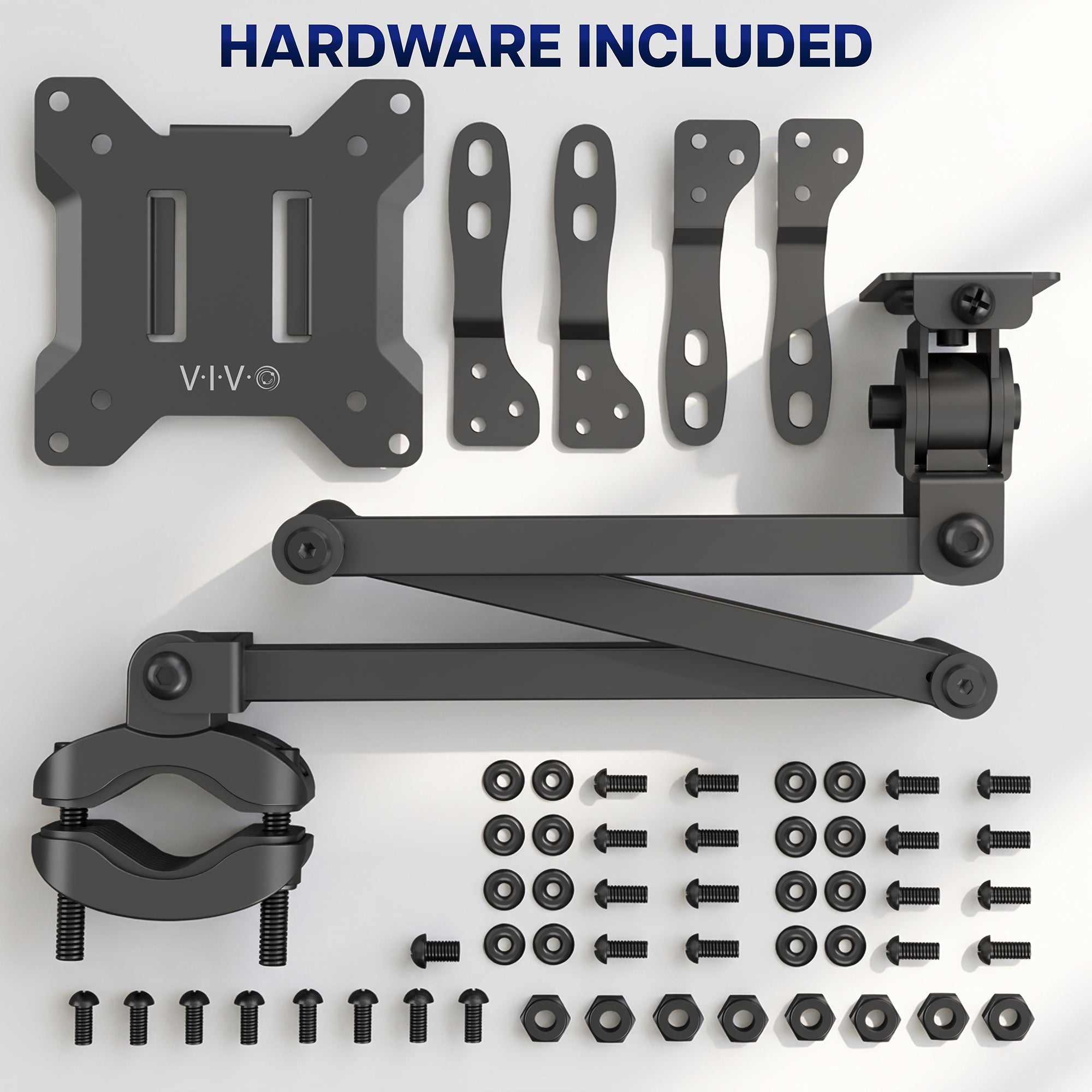 Long Arm VESA Monitor Pole Mount - 23" to 43" Screens