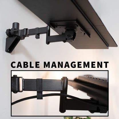 Cable Management provided to maintain a clean, organized workspace