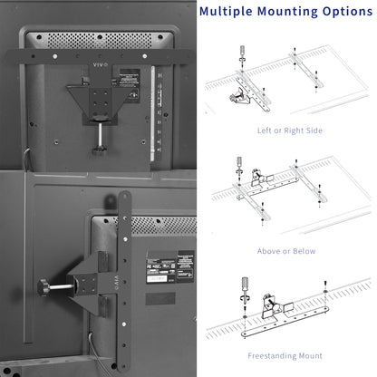 Power Strip VESA Mount for TV, Back of Monitor Surge Protector Clamp, Cable Management Organizer, Up to 400mm VESA