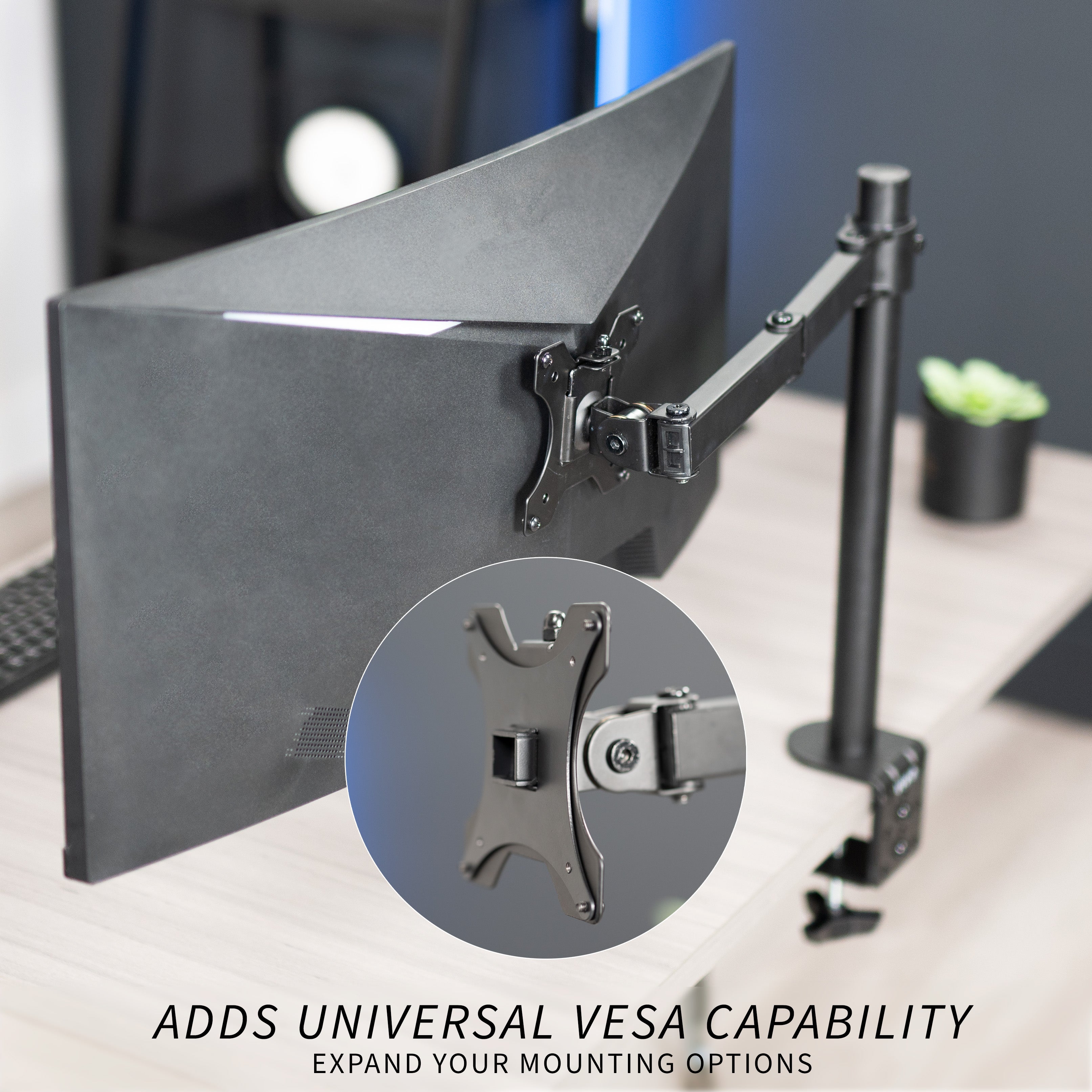 VESA Adapter Bracket Designed for Sceptre C25, C30, C34 Monitors gives your compatible screen VESA capability for more mounting options.