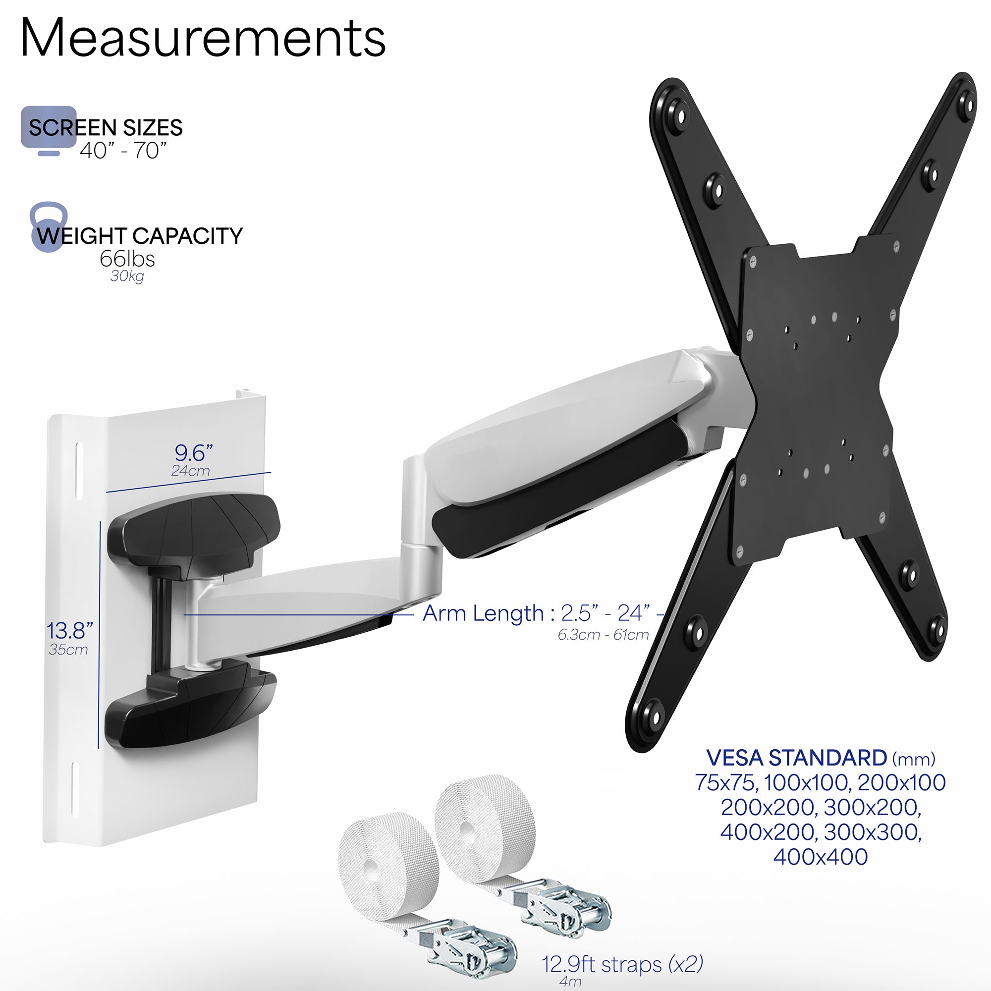 Exposed column tv mount for convenient screen placement.