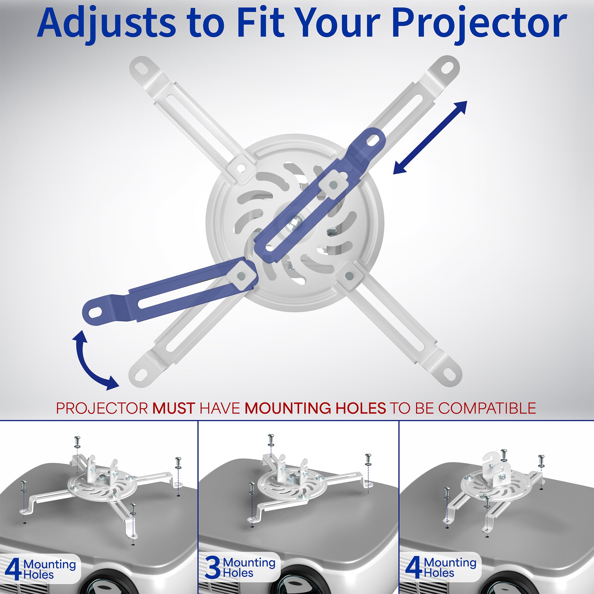 Universal Extending Ceiling Projector Mount