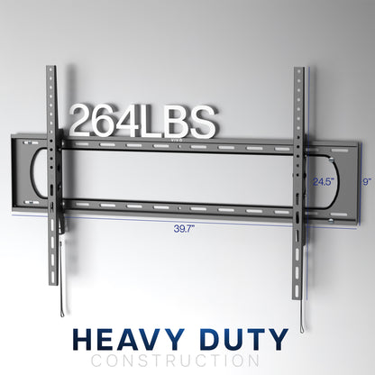 A black heavy duty tilting TV wall mount designed for extra large screens. 