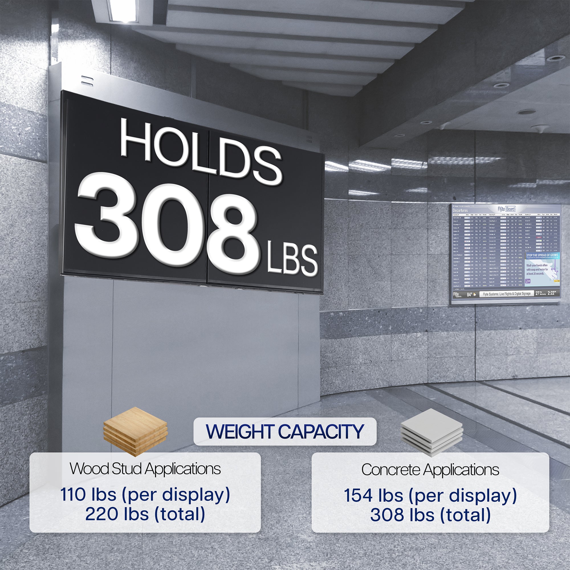 Pop-Out Video Wall Mounts (2 Pack) for 37" to 90" TVs