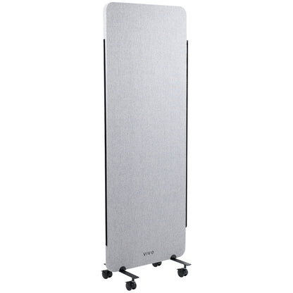 Single Panel Gray Mobile Freestanding Room Divider provides a convenient partition and workspace privacy.