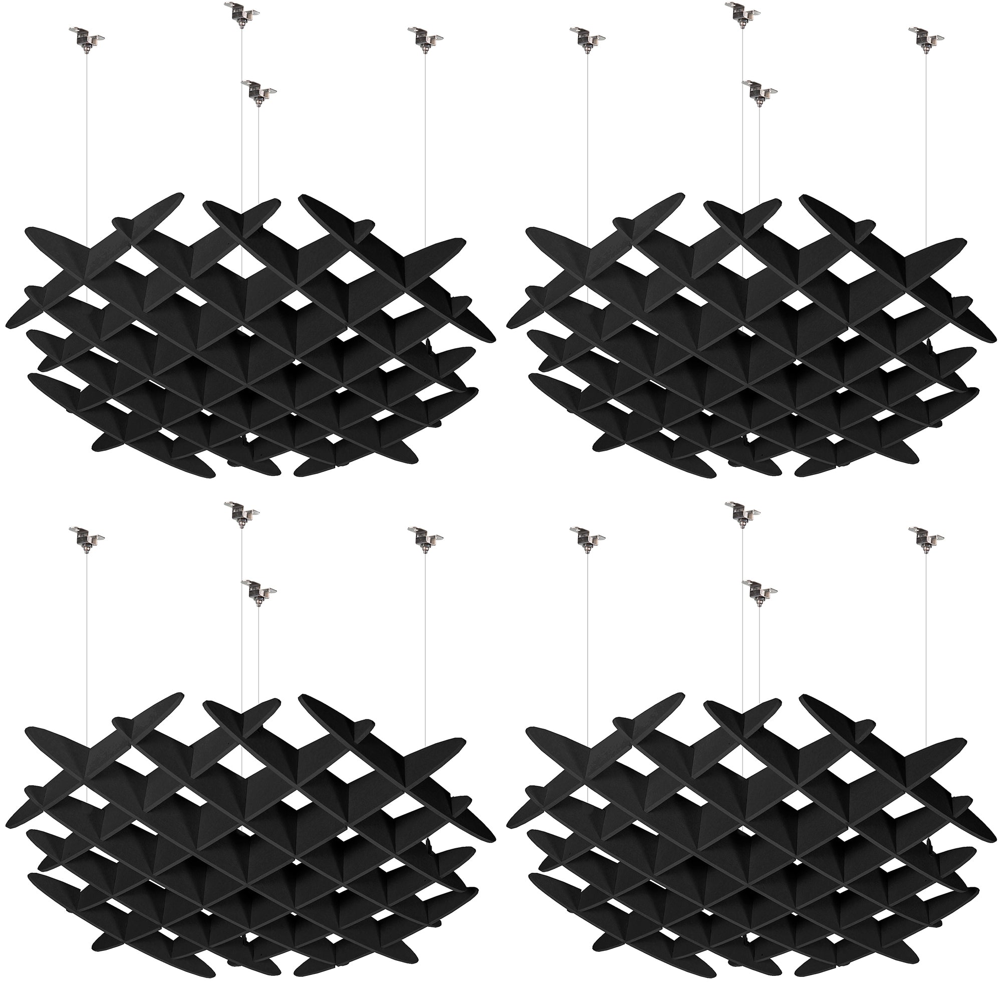 4-Pack Acoustic Ceiling Waffle Panels