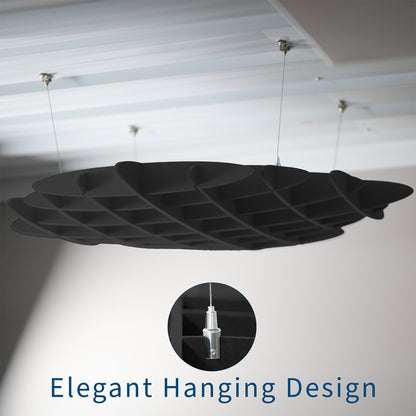 4-Pack Acoustic Ceiling Waffle Panels