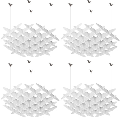 4-Pack Acoustic Ceiling Waffle Panels