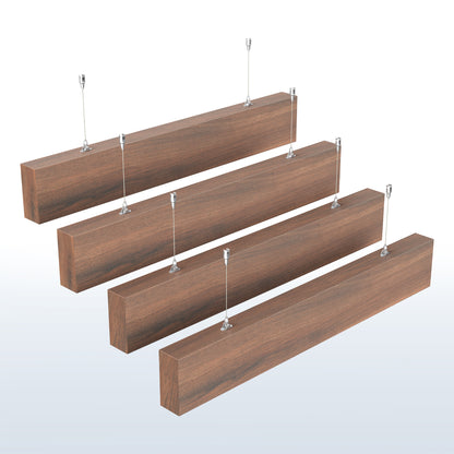 Wood Grain PET Acoustic Ceiling Beams (x4)