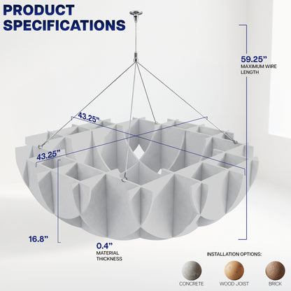 Semi Circle Acoustic Ceiling Panel