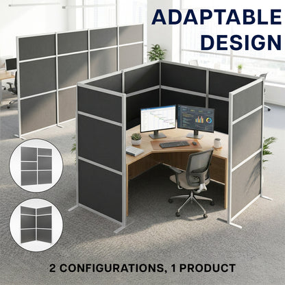 84" Tall Modular Wall System Freestanding Room Dividers