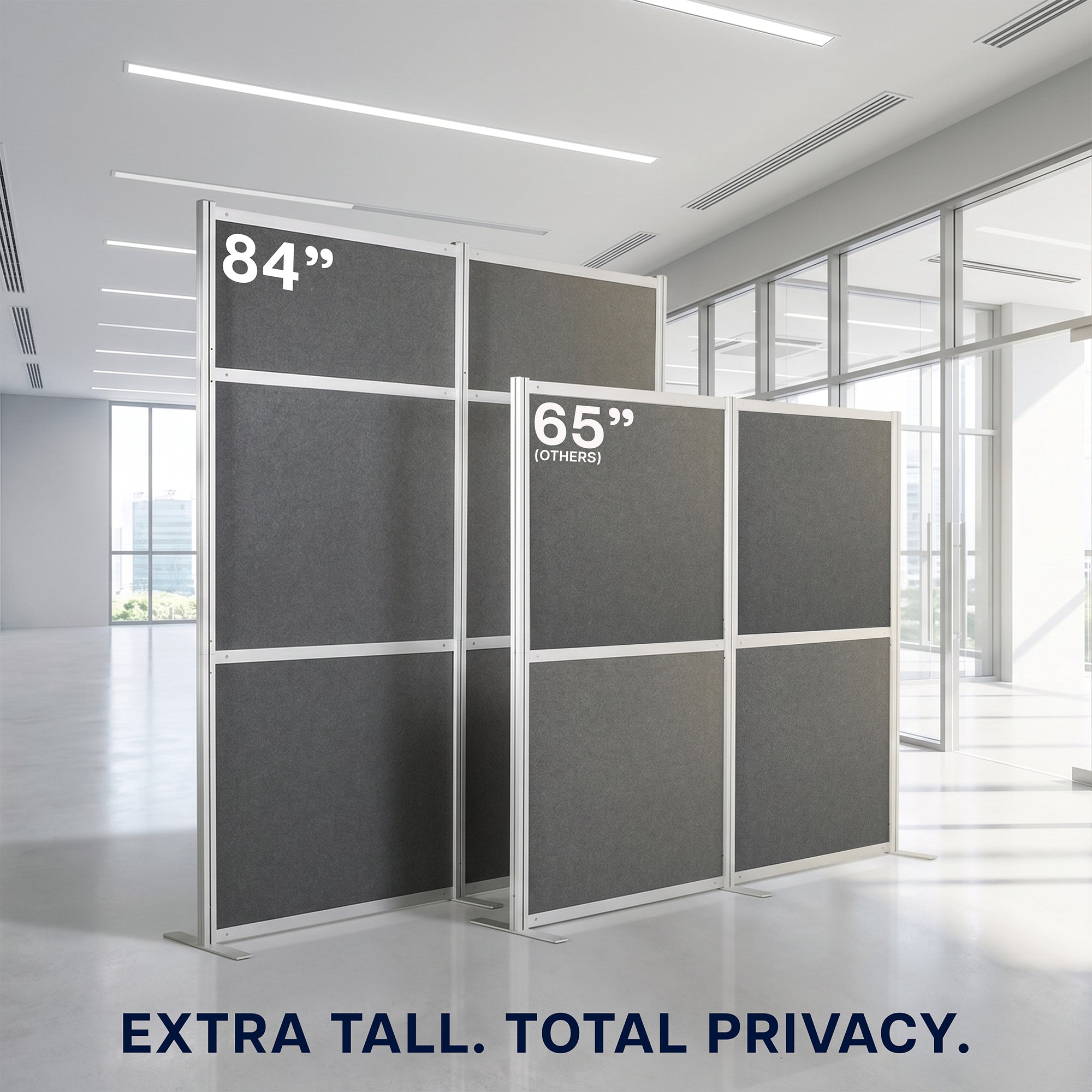 84" Tall Modular Wall System Freestanding Room Dividers