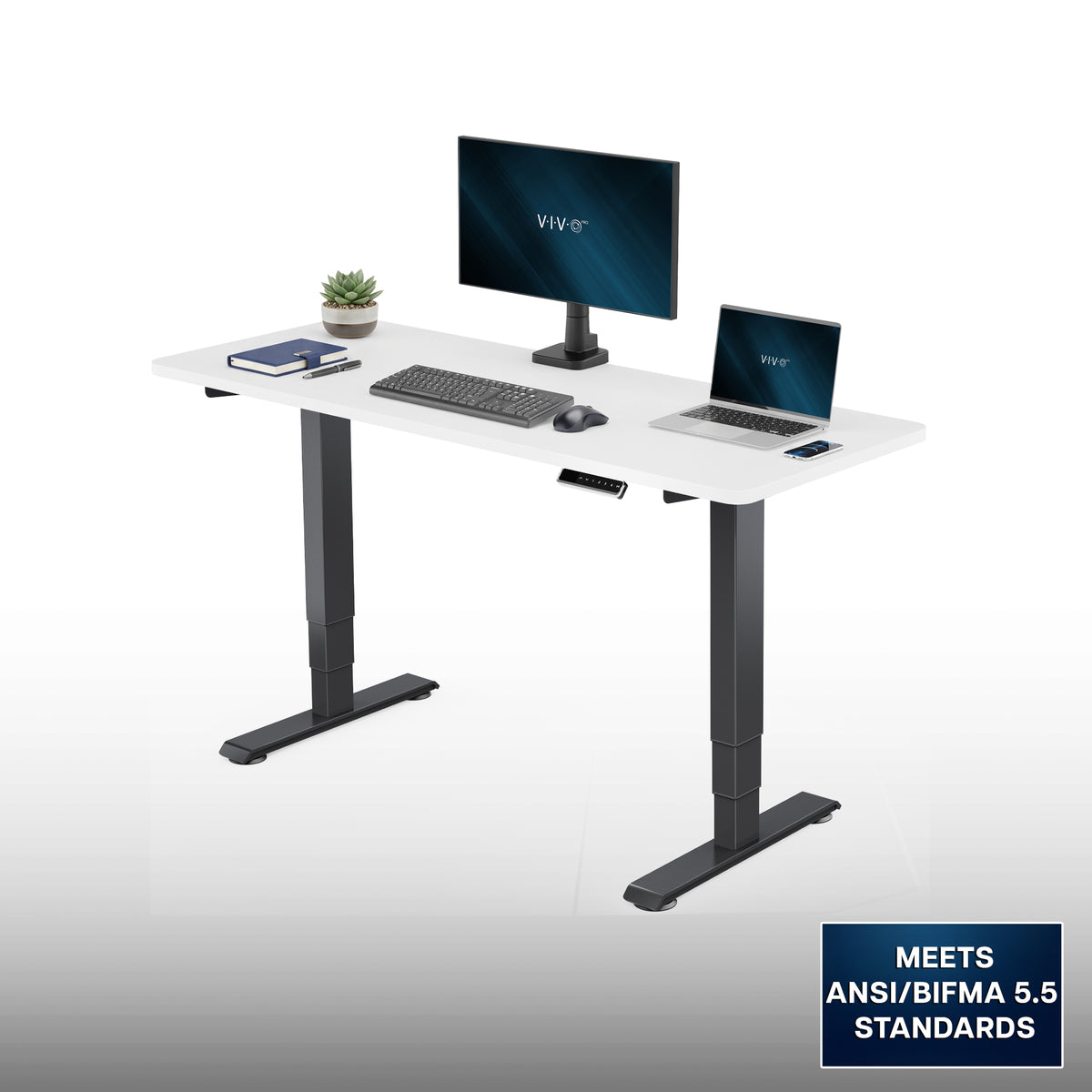VIVO PRO 60" x 24" Dual Motor Electric Desk