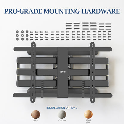 VIVO PRO premium aluminum TV wall mount with included hardware for 37-inch to 86-inch flat-screen installation