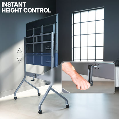 Slim Manual Height Adjustable TV Cart - 60” to 110” Screens