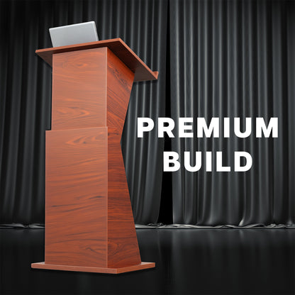 Dark Walnut Height Adjustable Podium