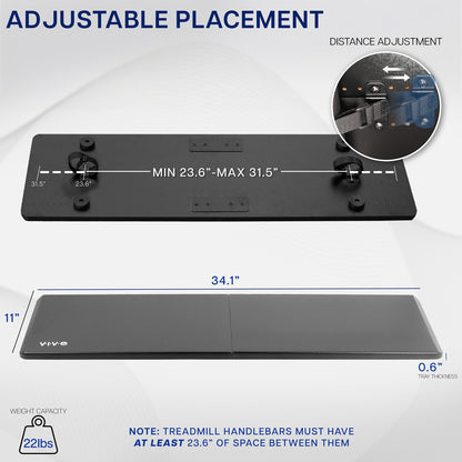This innovative design, fitting most treadmills on the market, allows you to get your work done while walking, making it possible to study, do homework, research, shop, and more while on the move.