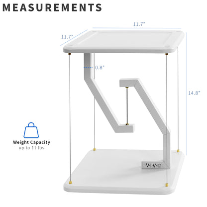 Measurements and dimensions of anti-gravity surround sound speaker stands.