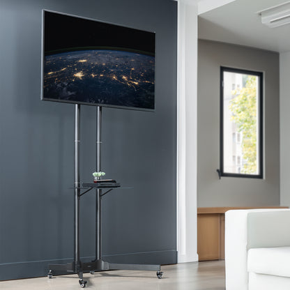 Large Mobile TV Cart for 32" to 83" Screens