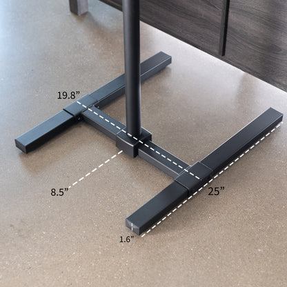 Height adjustable TV stand.