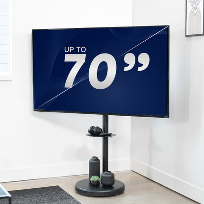 Mobile 32" to 70" TV Floor Stand with Shelf