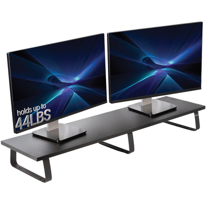 Sturdy tabletop riser for laptop or monitor for comfortable viewing.