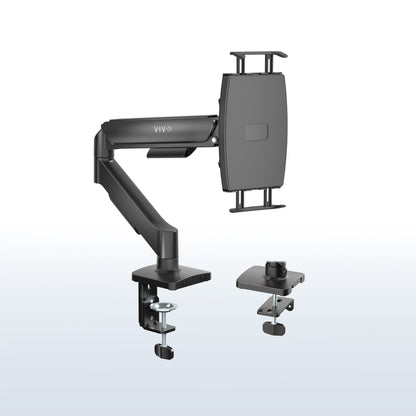 Single Mechanical Arm Desk Mount for Tablets, 2-in-1 Laptops, Portable Monitors