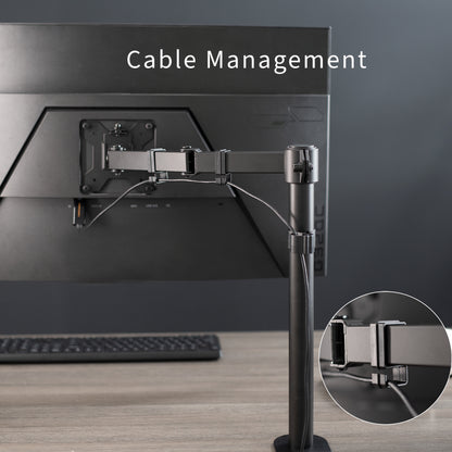Integrated cable management designed to keep your space clean and organized.