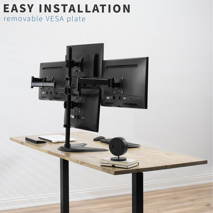 Quad Monitor Desk Stand