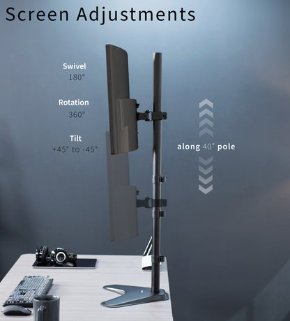 Single Monitor Extra Tall Desk Stand