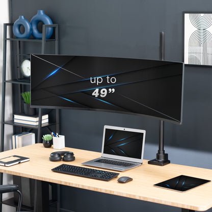 Single Ultrawide Monitor Extra Tall Desk Mount - Up to 49" Screens