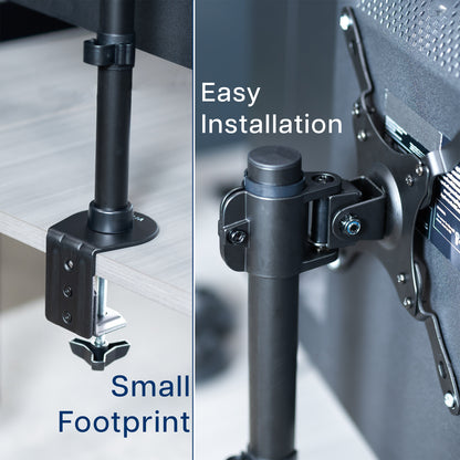 Sturdy Height Adjustable Single Monitor Desk Mount