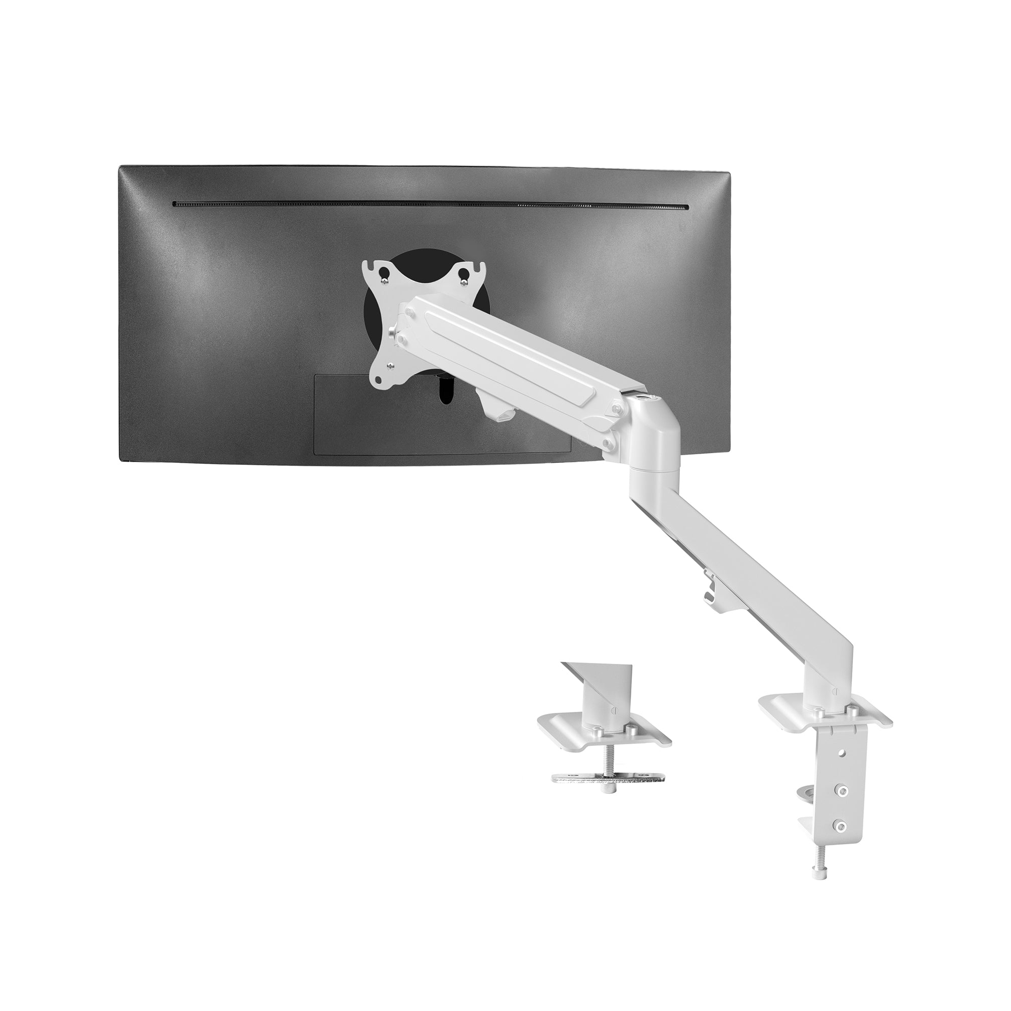 Pneumatic Arm Adjustable Articulating Single Monitor Desk Mount