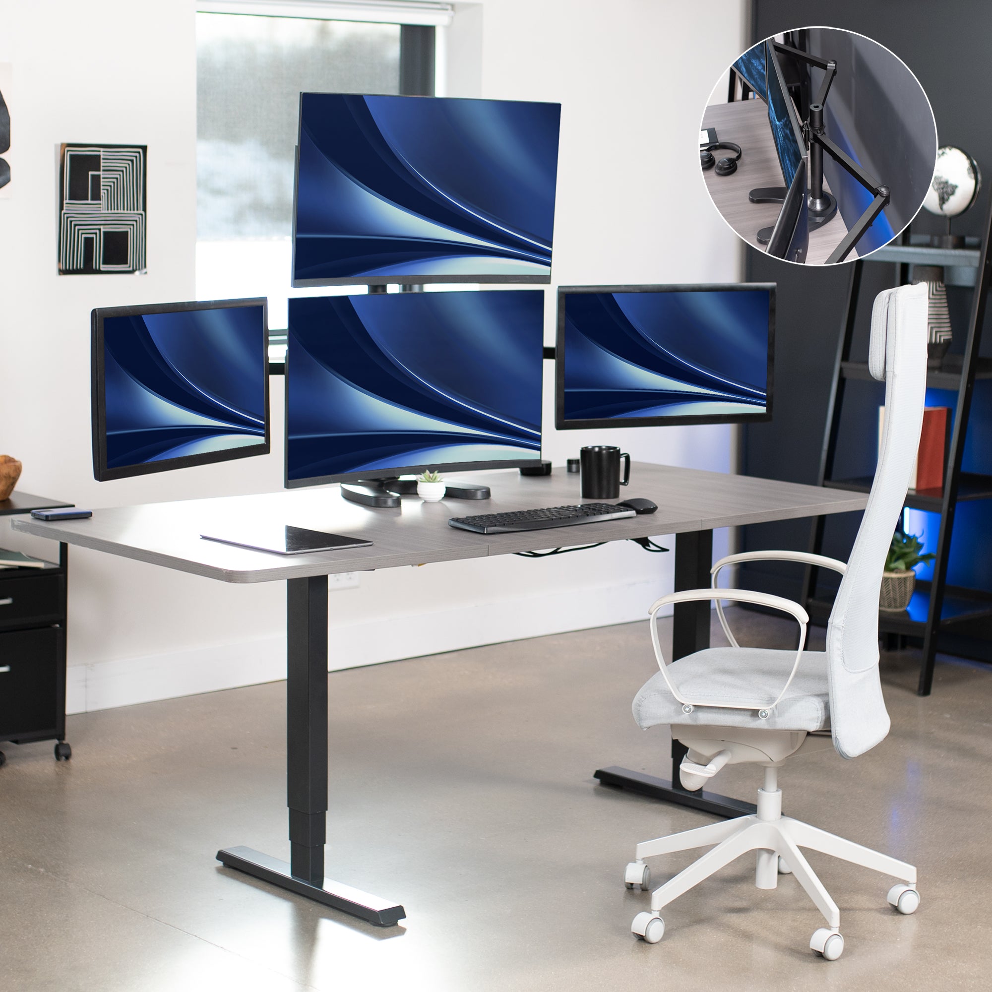 Quad 13” to 32” Monitor Desk Stand