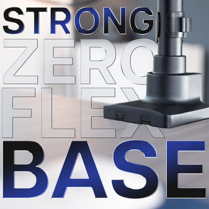 Product with 'Strong Zero Flex Base' text overlay on a blurred background