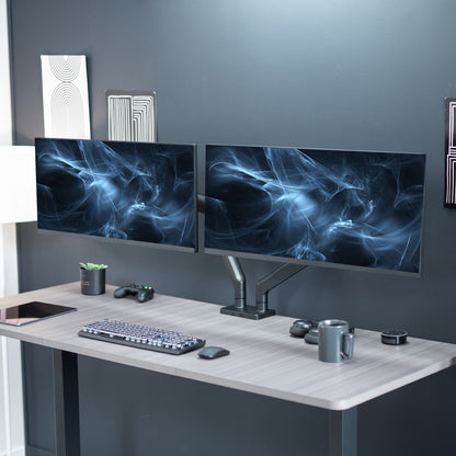 Mechanical Arm Dual Ultrawide Monitor Desk Mount - Up to 45" Screens