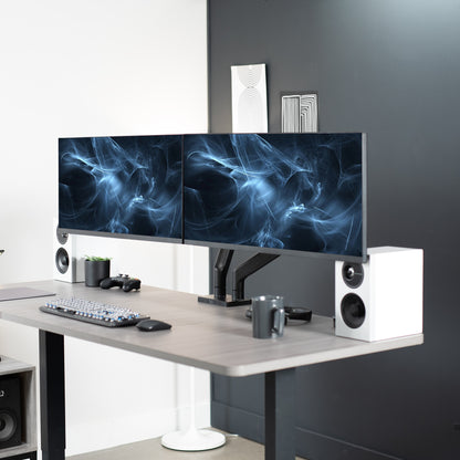 Mechanical Arm Dual Ultrawide Monitor Desk Mount - Up to 45" Screens