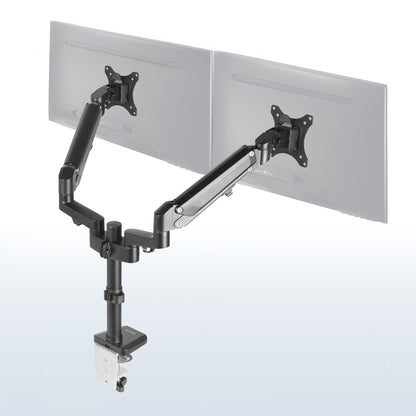 Pneumatic Arm Dual Monitor Desk Mount