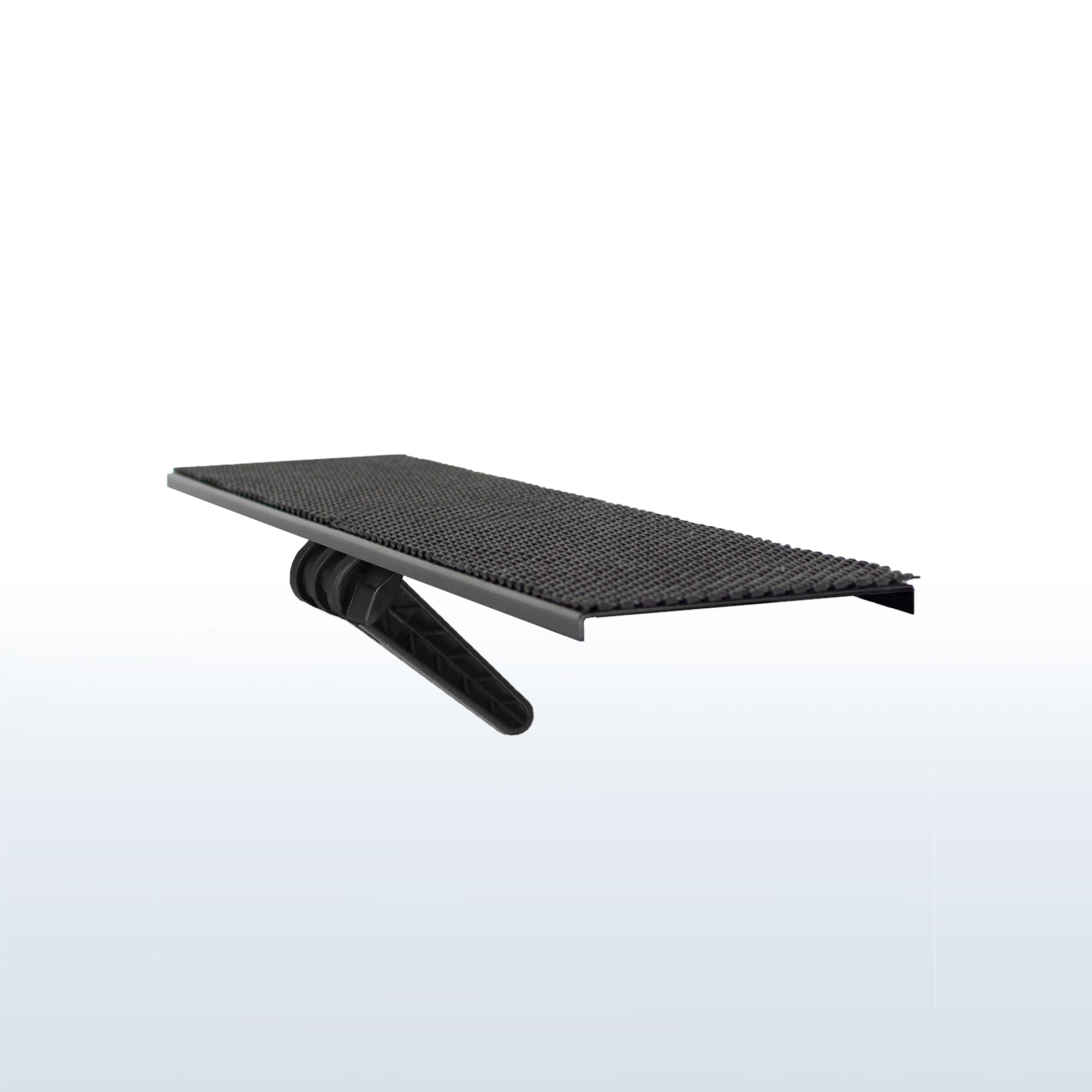 Sturdy top-shelf TV mount for convenient storage space.