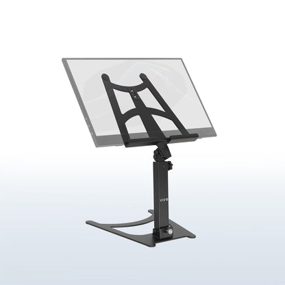 Portable monitor and tablet stand for desk.