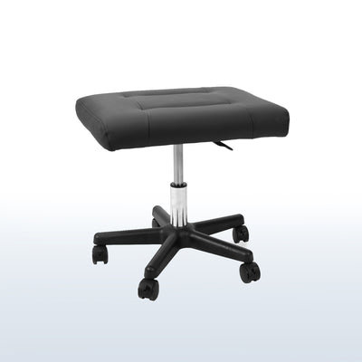 VIVO Mobile Footrest with Wheels, Ergonomic Rolling Ottoman Leg Rest for Work Comfort, Height Adjustable Computer Desk Stool with Thick Padding, Office Seat