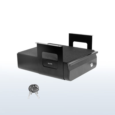 Secure Under Desk Mounted Pull-Out Drawer with Lock and Keys