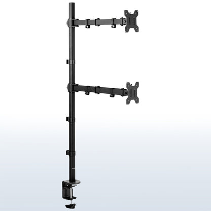 Dual Vertical Monitor Extra Tall Desk Mount