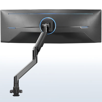 Monitor with a adjustable arm on a white background