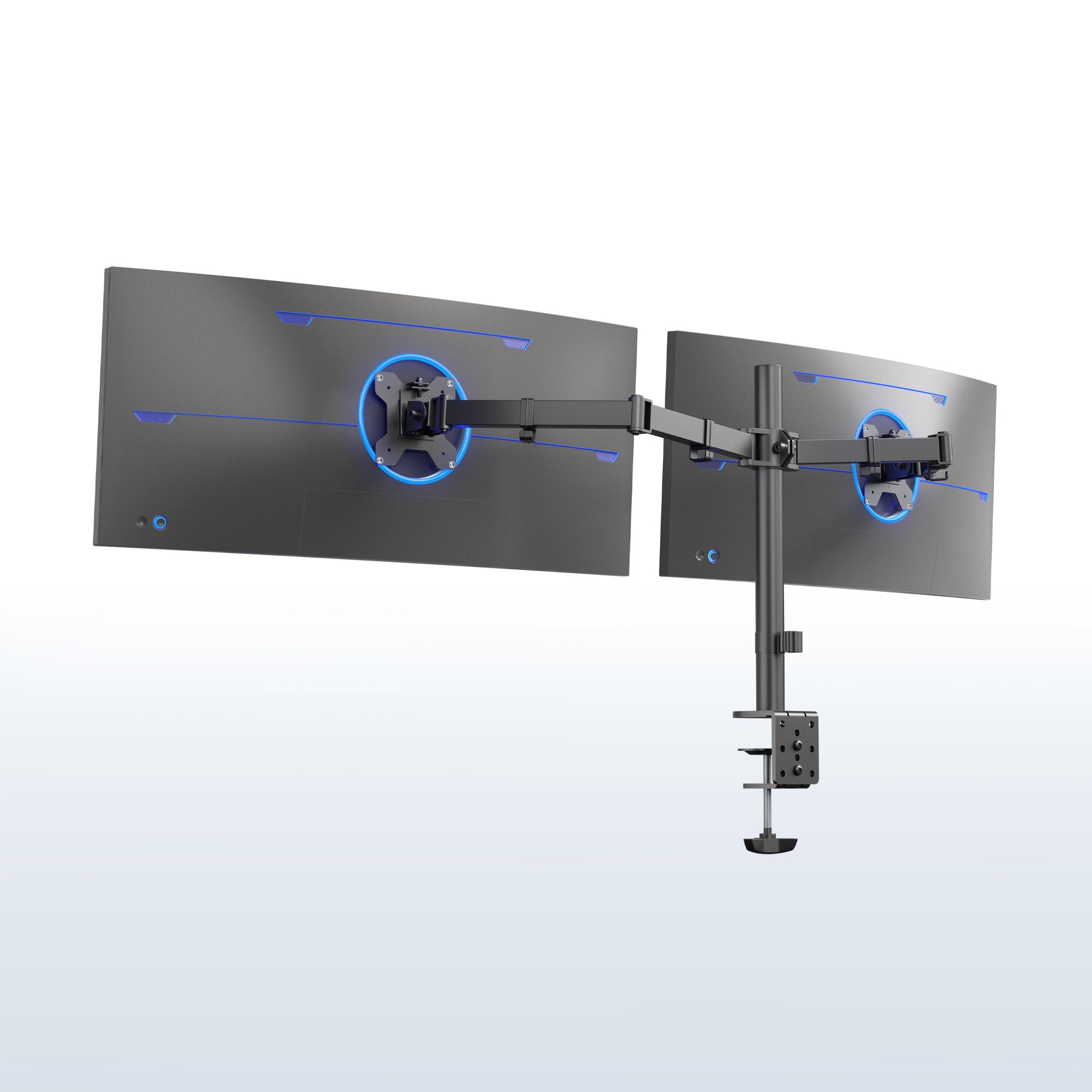 Vivo Black Dual Monitor Articulating Desk Stand Mount