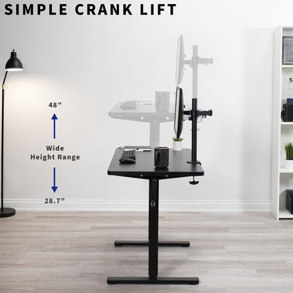 Wide range of height adjustments available to fit almost everyone's most comfortable working height.