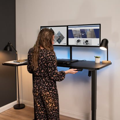 Sturdy corner desktop table top with reversible design.