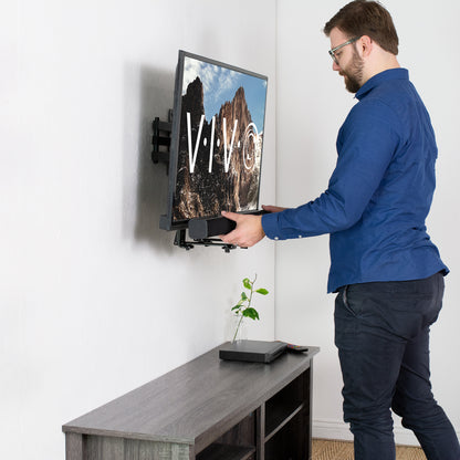 VESA soundbar brackets in a home.