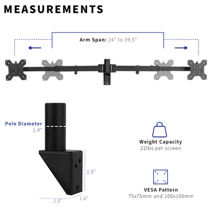 Adjustments are provided to best accommodate your workspace.